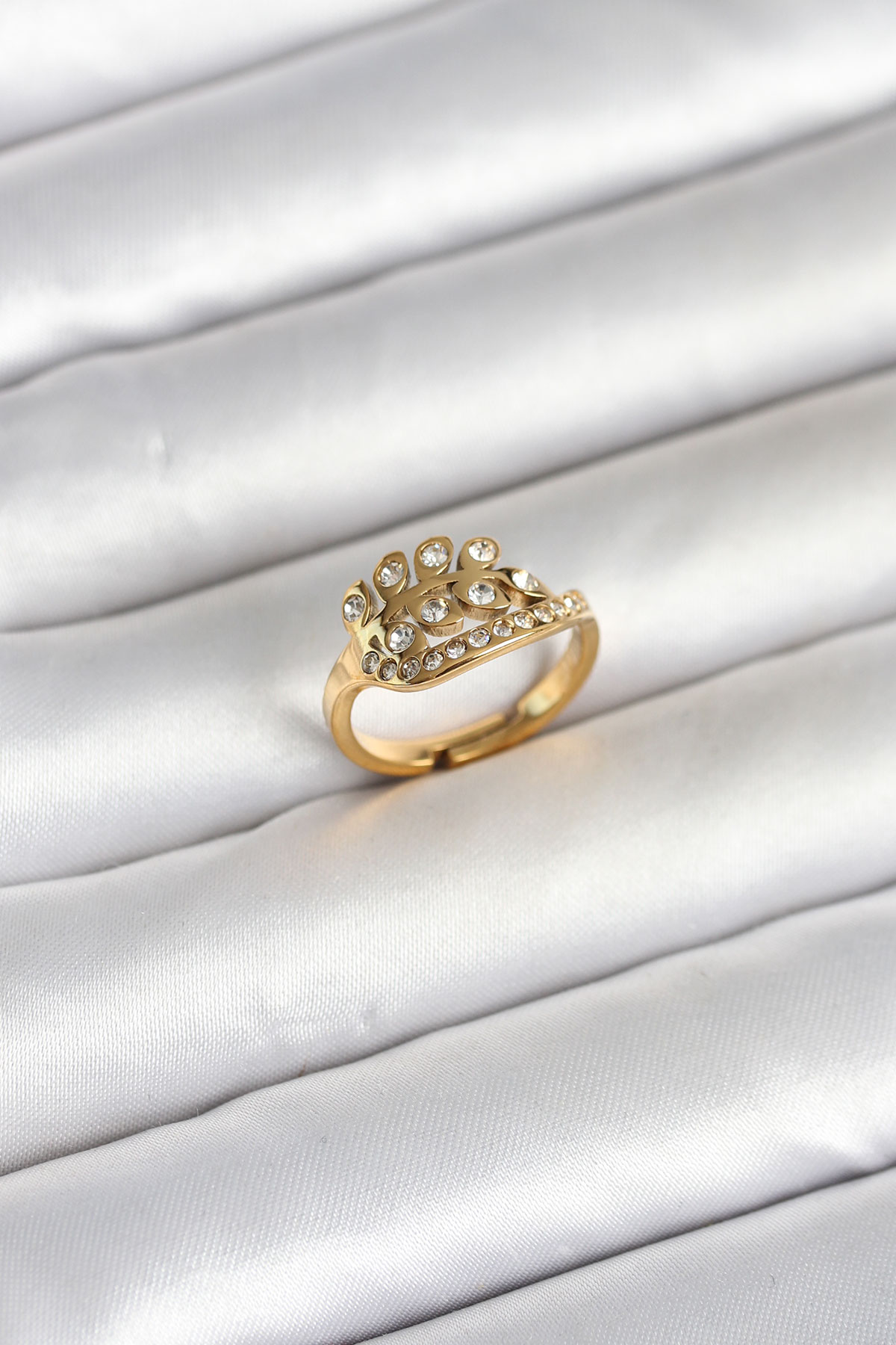 316L Çelik Gold Renk Zirkon Taşlı Kalp Model Kadın Yüzük - Lisinya 316L Çelik Gold Renk Zirkon Taşlı Kalp Model Kadın Yüzük - Lisinya