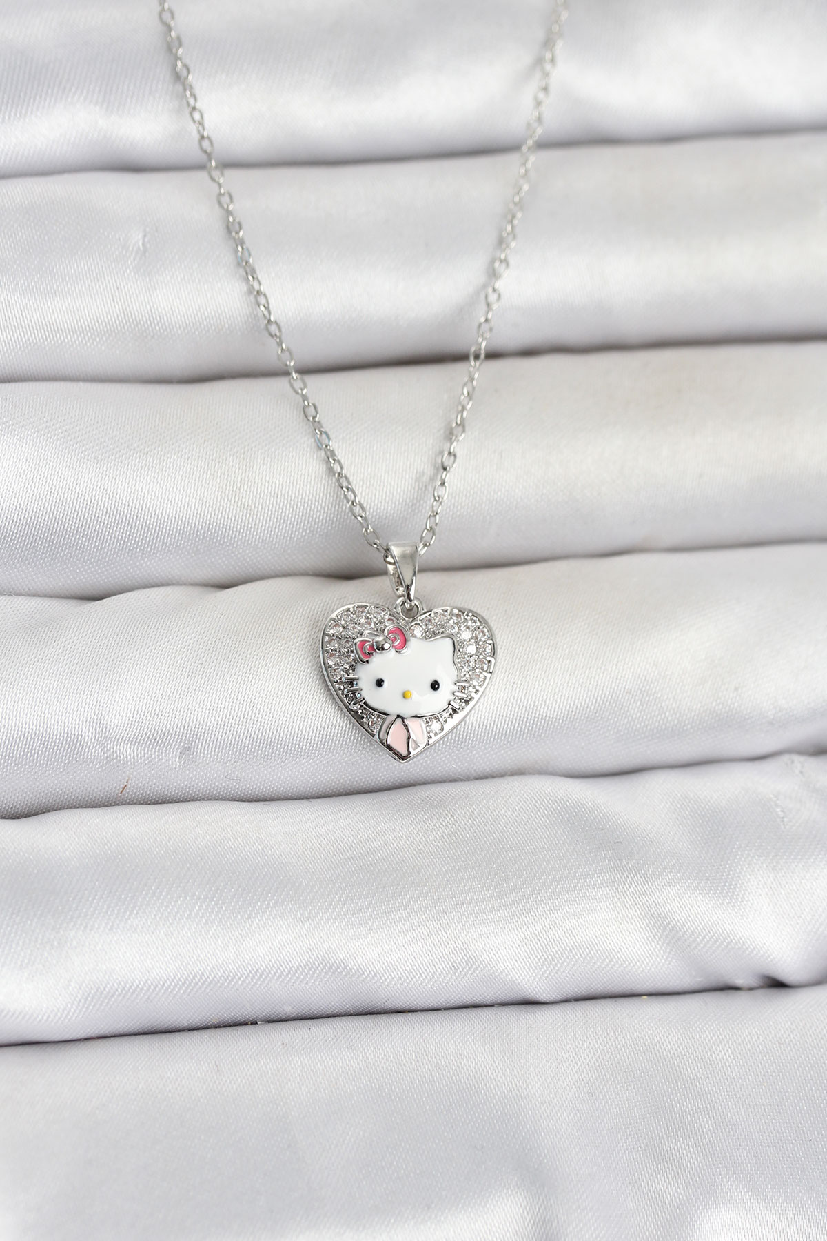 316L Çelik Zincir Gümüş Renk Kitty Model Kolye - Lisinya 316L Çelik Zincir Gümüş Renk Kitty Model Kolye - Lisinya