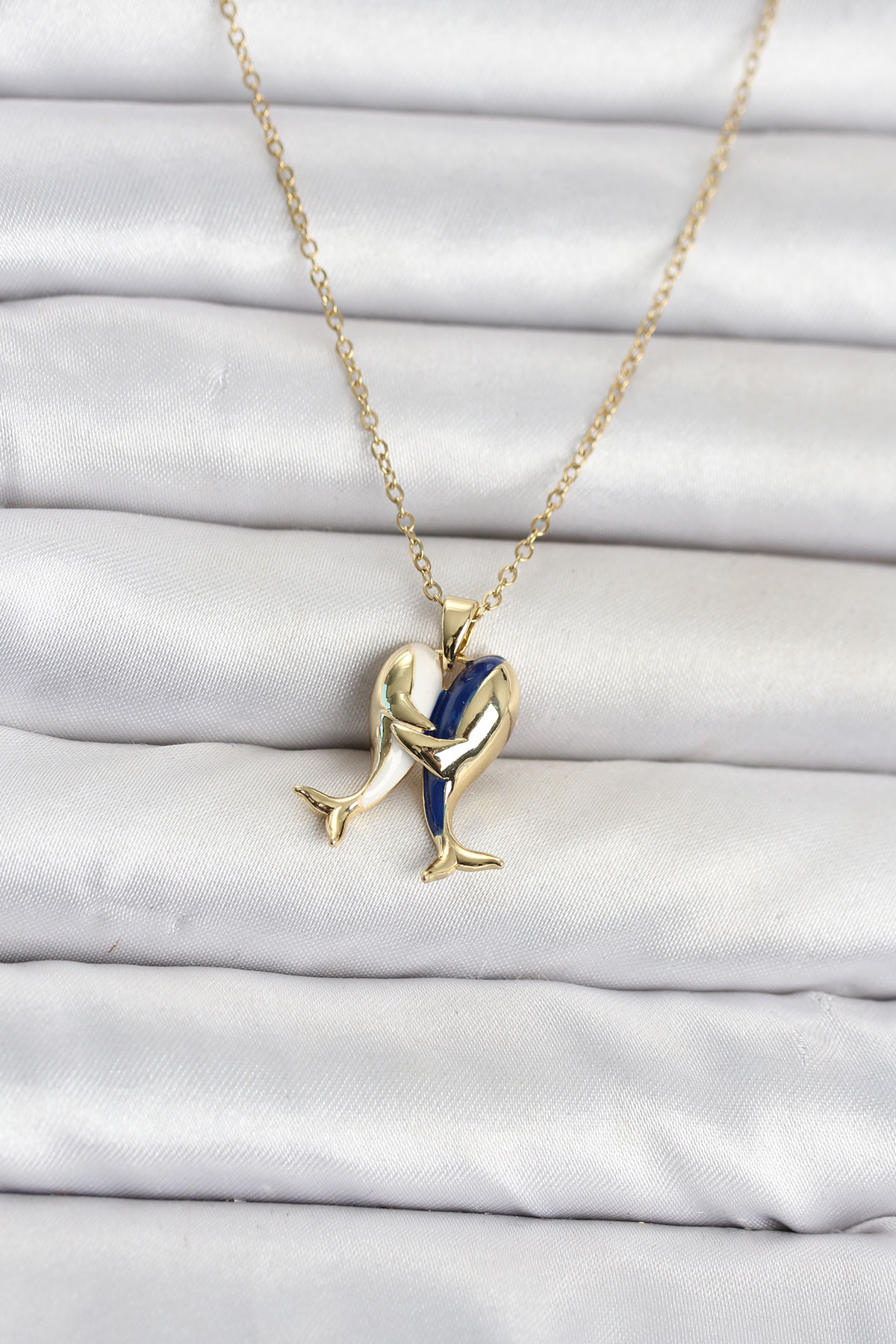 316L Çelik Zincir Gold Renk Dolphin Model Kadın Kolye - Lisinya 316L Çelik Zincir Gold Renk Dolphin Model Kadın Kolye - Lisinya