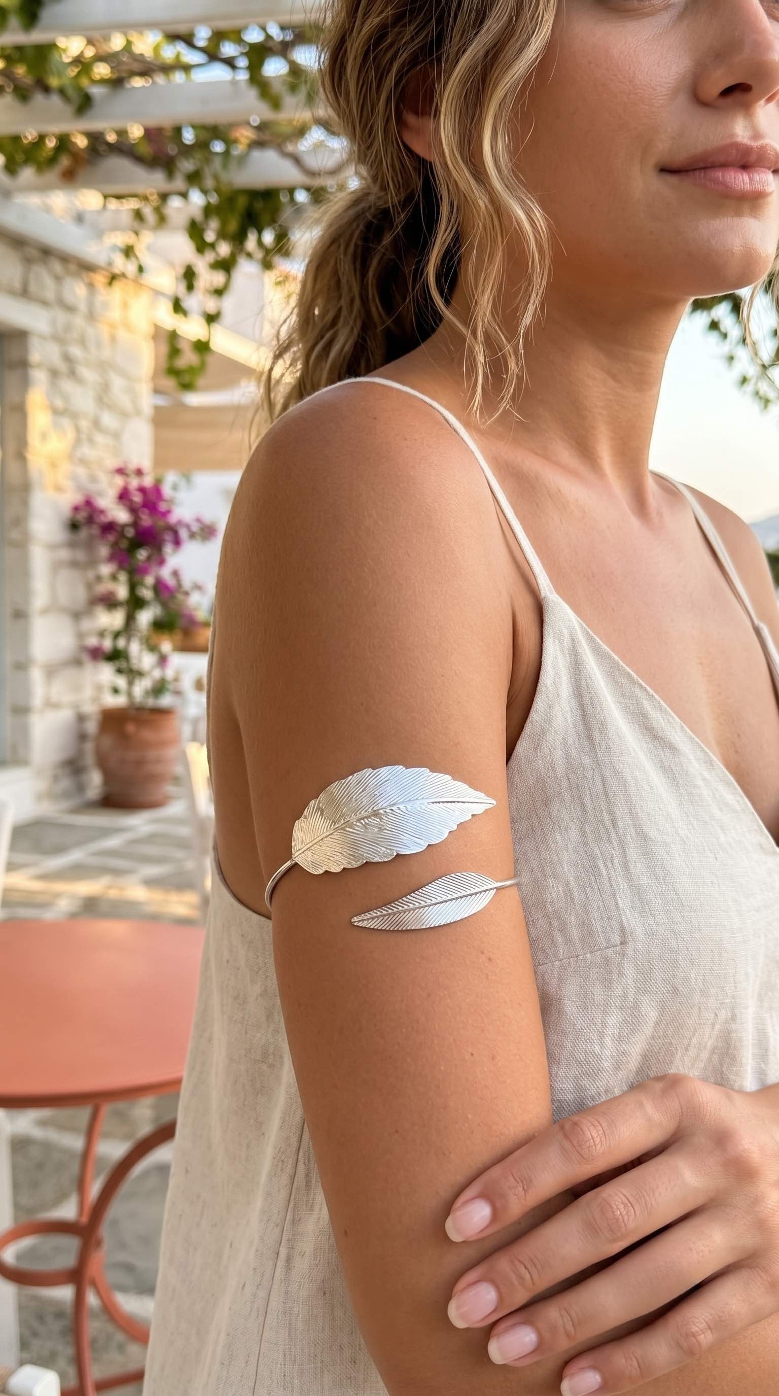 Pazu Bileklik Gümüş Renk Pirinç Yaprak Model - Lisinya Pazu Bileklik Gümüş Renk Pirinç Yaprak Model - Lisinya