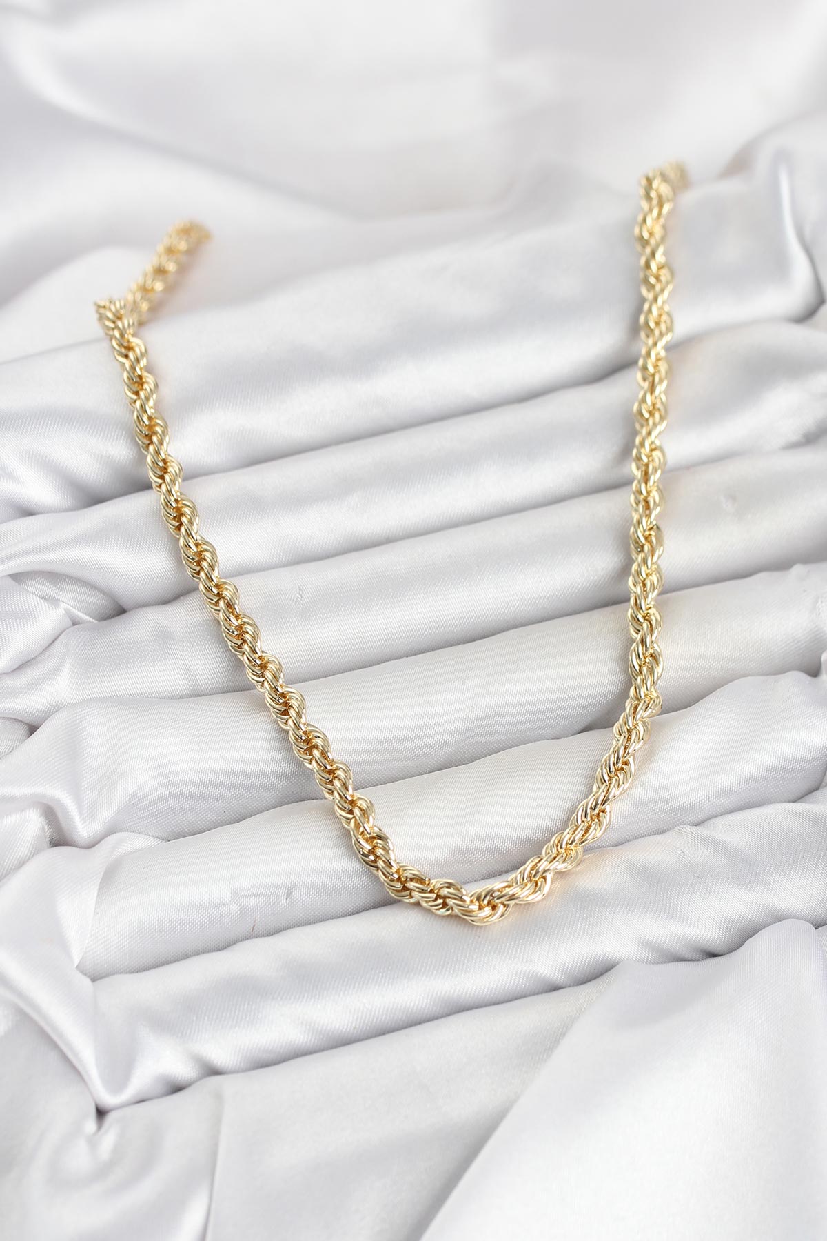 CM Burgu Model Gold Renk Pirinç 60 cm Kadın Kolye - Lisinya CM Burgu Model Gold Renk Pirinç 60 cm Kadın Kolye - Lisinya