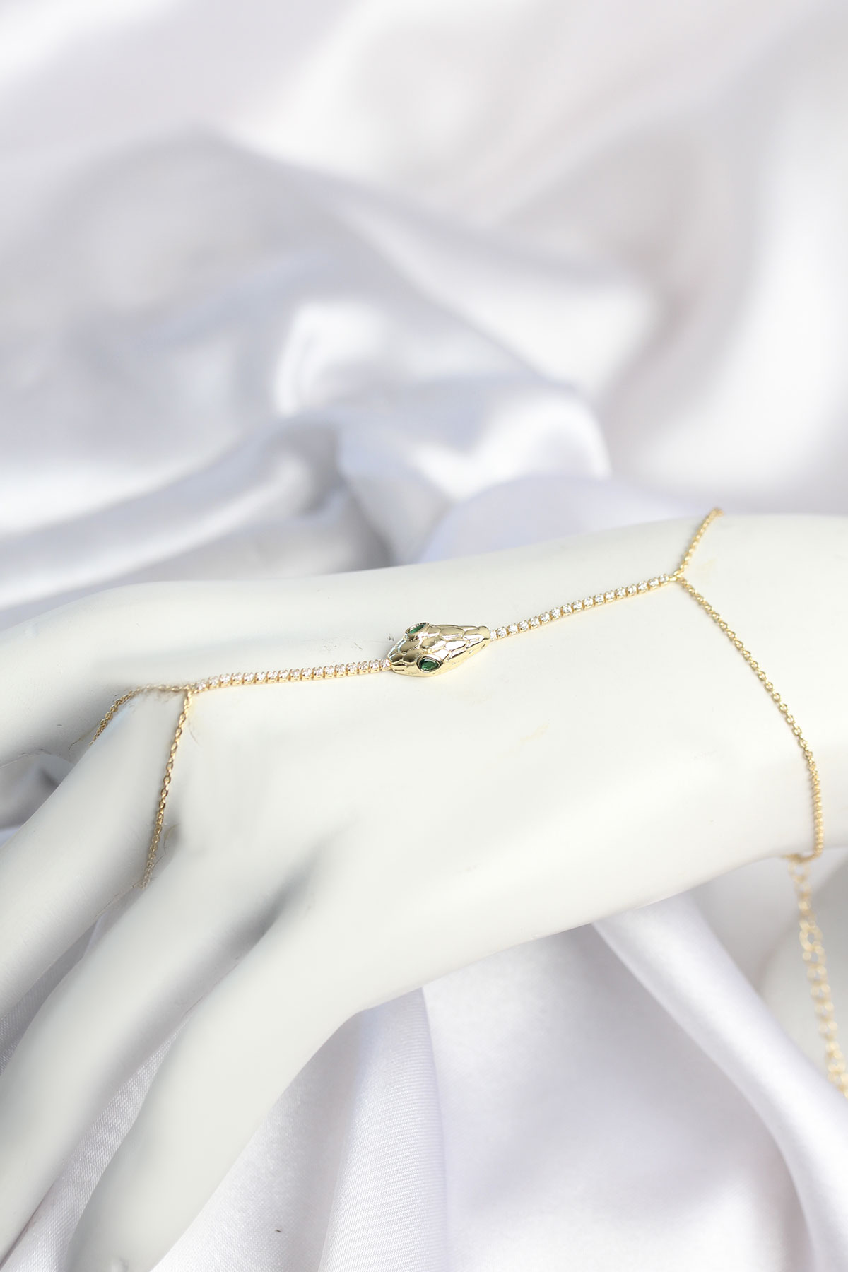 Gold Renk Yılan Model Pirinç Kadın Şahmeran - Lisinya Gold Renk Yılan Model Pirinç Kadın Şahmeran - Lisinya
