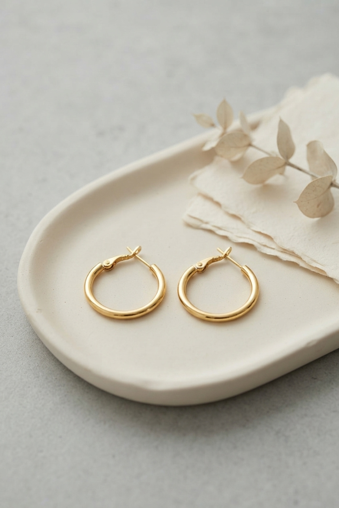 316L Çelik Gold Renk 22 mm Halka Küpe - Lisinya 316L Çelik Gold Renk 22 mm Halka Küpe - Lisinya
