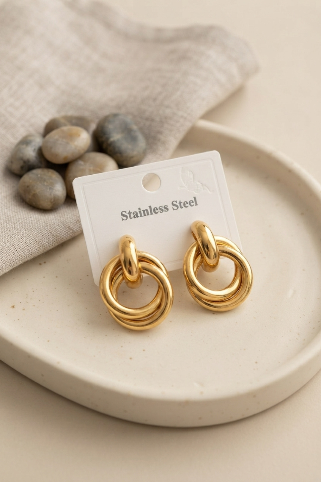 316L Çelik Gold Renk Halka Model Küpe - Lisinya 316L Çelik Gold Renk Halka Model Küpe - Lisinya