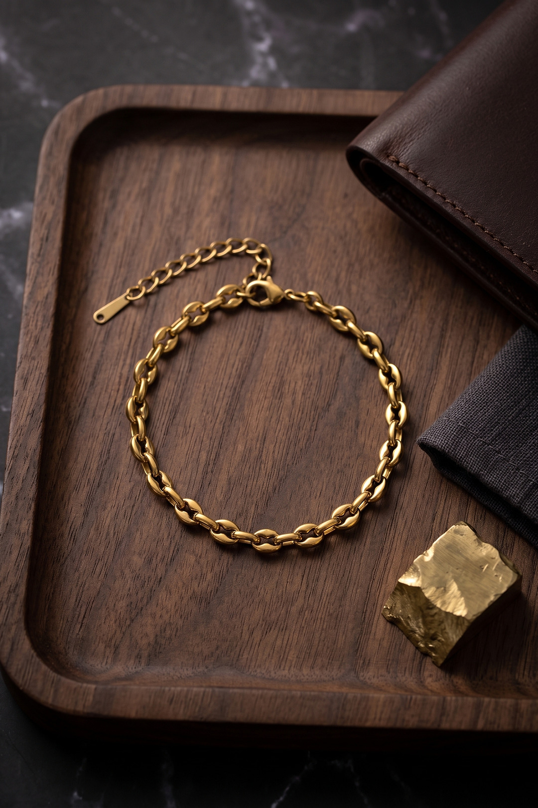 316L Çelik Gold Renk Rolo Zincir Model Erkek Bileklik - Lisinya 316L Çelik Gold Renk Rolo Zincir Model Erkek Bileklik - Lisinya