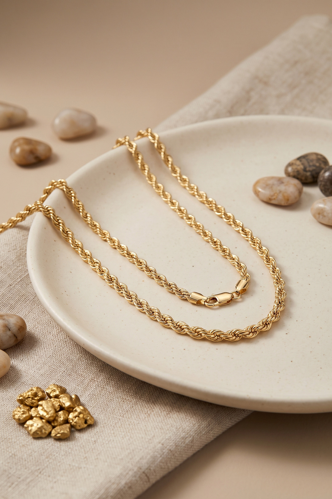 CM Burgu Zincir Model Gold Renk 50 cm Kadın Kolye - Lisinya CM Burgu Zincir Model Gold Renk 50 cm Kadın Kolye - Lisinya