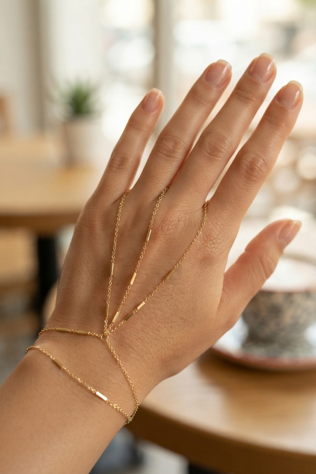 Gold Renk Pirinç Çift Sıralı Şahmeran - Lisinya
