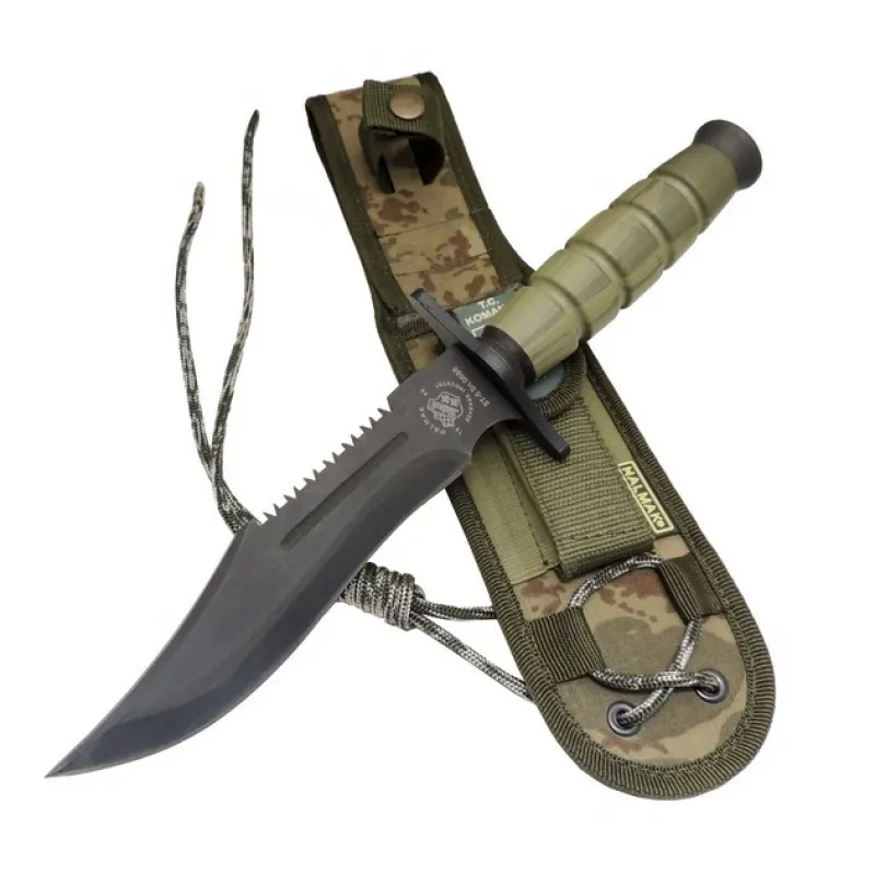 0698 Haki Komando Bıçağı 30cm - Testere Detaylı, Oluklu, Kılıflı - Lisinya 0698 Haki Komando Bıçağı 30cm - Testere Detaylı, Oluklu, Kılıflı - Lisinya