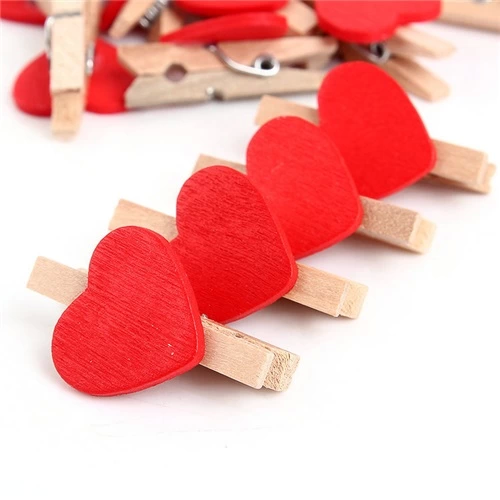 10'lu Kalp Şekilli Ahşap Mandallar 3.5cm (10'lu Set-10 Paket) - Lisinya 10'lu Kalp Şekilli Ahşap Mandallar 3.5cm (10'lu Set-10 Paket) - Lisinya