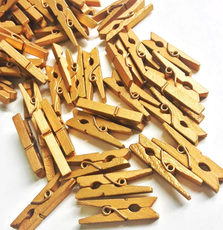 100'lü Gold Ahşap Mandal 2.5cm (10'lu Paket-1000 Adet) - Lisinya 100'lü Gold Ahşap Mandal 2.5cm (10'lu Paket-1000 Adet) - Lisinya