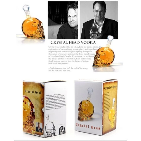1000 Ml Crystal Head Kuru Kafa İçki Şişesi - Lisinya 1000 Ml Crystal Head Kuru Kafa İçki Şişesi - Lisinya