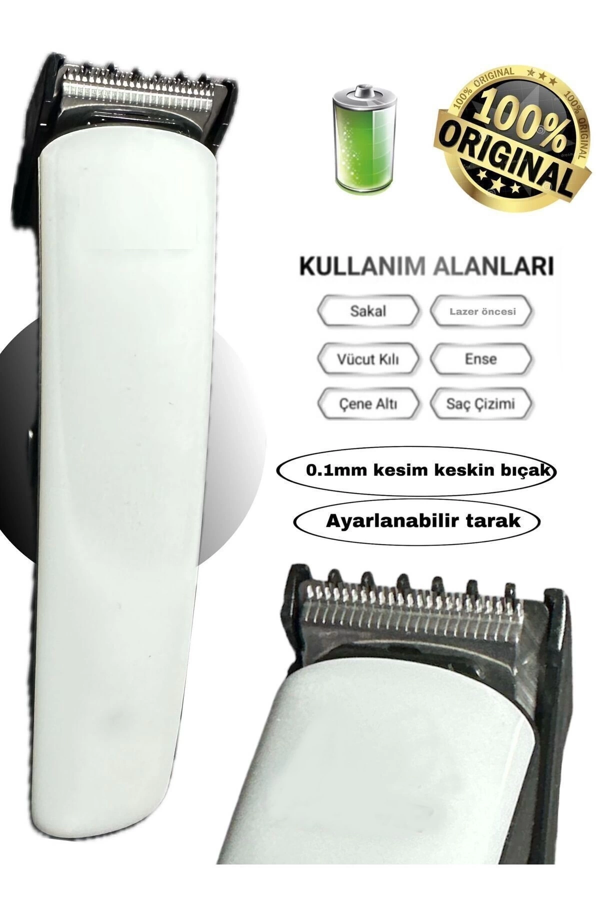 1014 Şarjlı Lazer Öncesi Vücut Tüy Kısaltma Sakal Ense Çizim Tıraş Makinesi - Lisinya 1014 Şarjlı Lazer Öncesi Vücut Tüy Kısaltma Sakal Ense Çizim Tıraş Makinesi - Lisinya