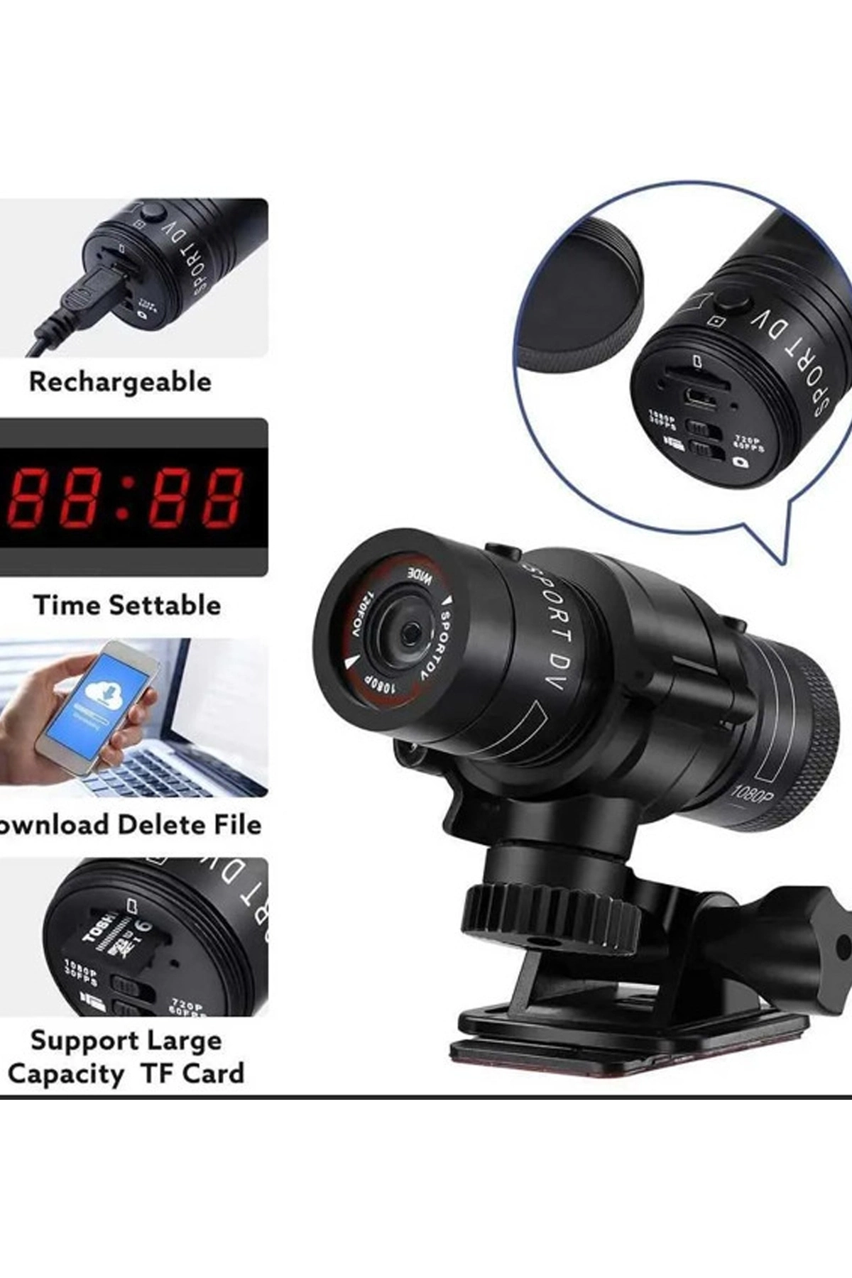 1080p Full Hd Spor Aksiyon Video Dürbün Kamera  Doğa Gözlem Kamerası - Lisinya