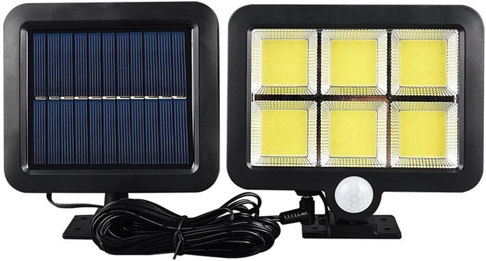 120 Cob Led Solar Panelli 3 Modlu Duvar Lambası Mz-302 - Lisinya