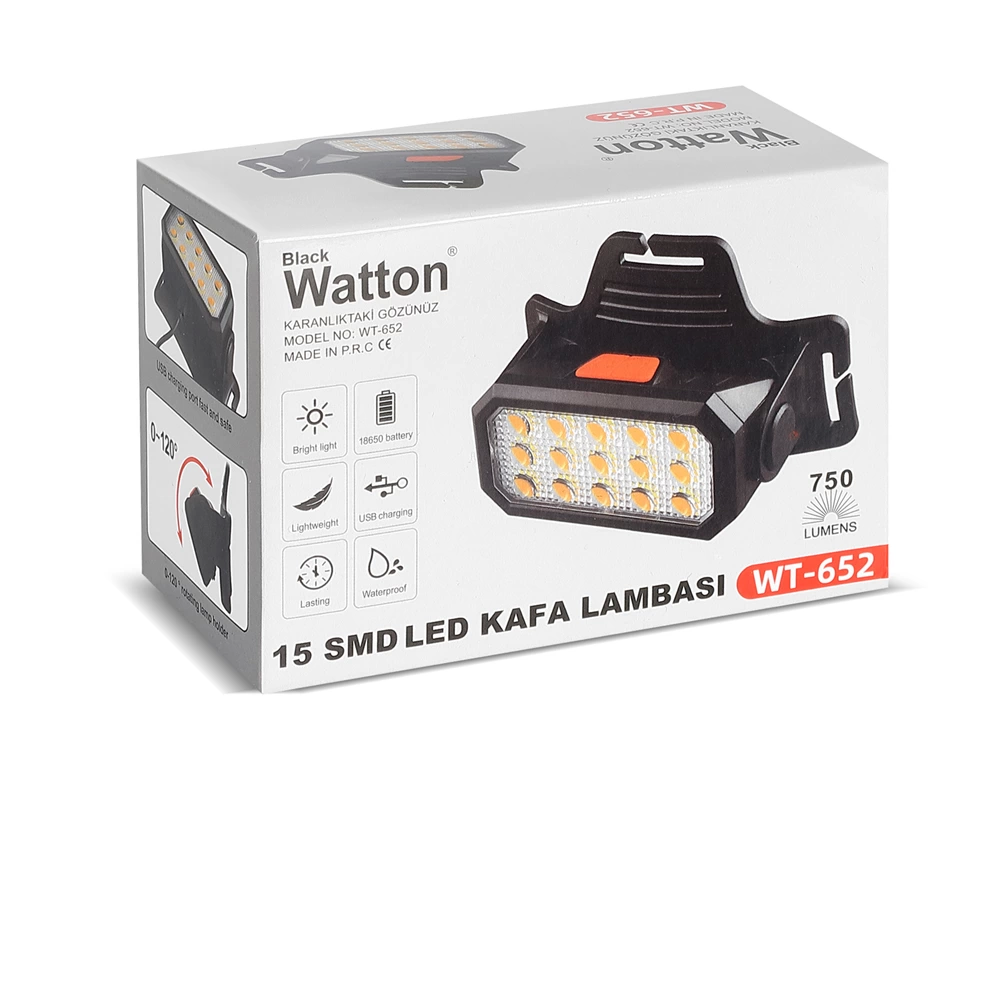 15 Ledli Sarı / Beyaz Şarjlı Kafa Lambası Wt-652 - Lisinya 15 Ledli Sarı / Beyaz Şarjlı Kafa Lambası Wt-652 - Lisinya