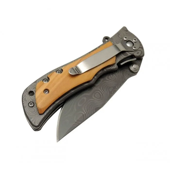 2-32 Damascus Çakı 20 Cm Manuel, Kemerlikli - Lisinya
