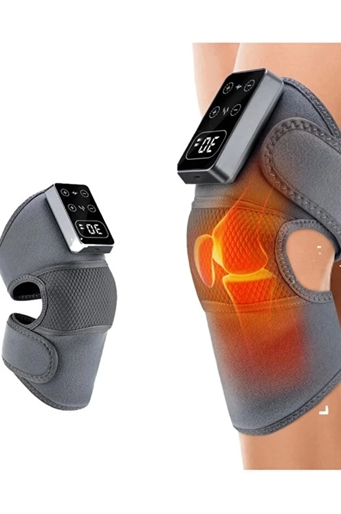 2 Adet Şarjlı Isıtmalı Diz Masaj Aleti – Titreşimli Fizyoterapi Dizlik | Diz Omuz Kol Bacak - Lisinya
