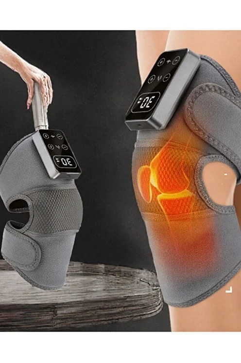 2 Adet Şarjlı Isıtmalı Diz Masaj Aleti – Titreşimli Fizyoterapi Dizlik | Diz Omuz Kol Bacak - Lisinya