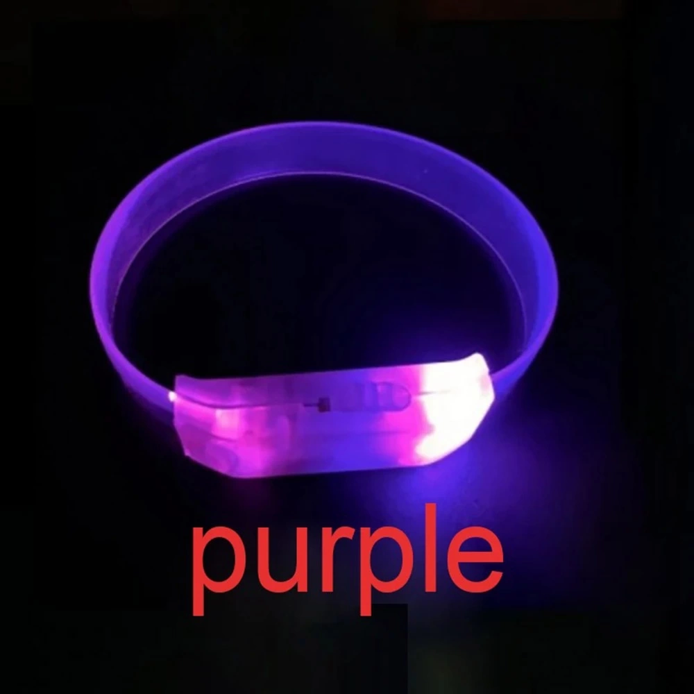 3 Modlu Pilli Led Işıklı Esnek Parti Bilekliği Mor - Lisinya 3 Modlu Pilli Led Işıklı Esnek Parti Bilekliği Mor - Lisinya