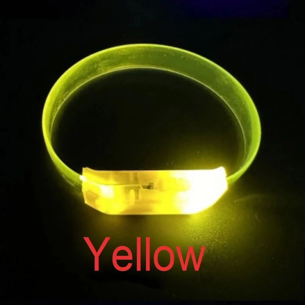 3 Modlu Pilli Led Işıklı Esnek Parti Bilekliği Sarı - Lisinya 3 Modlu Pilli Led Işıklı Esnek Parti Bilekliği Sarı - Lisinya