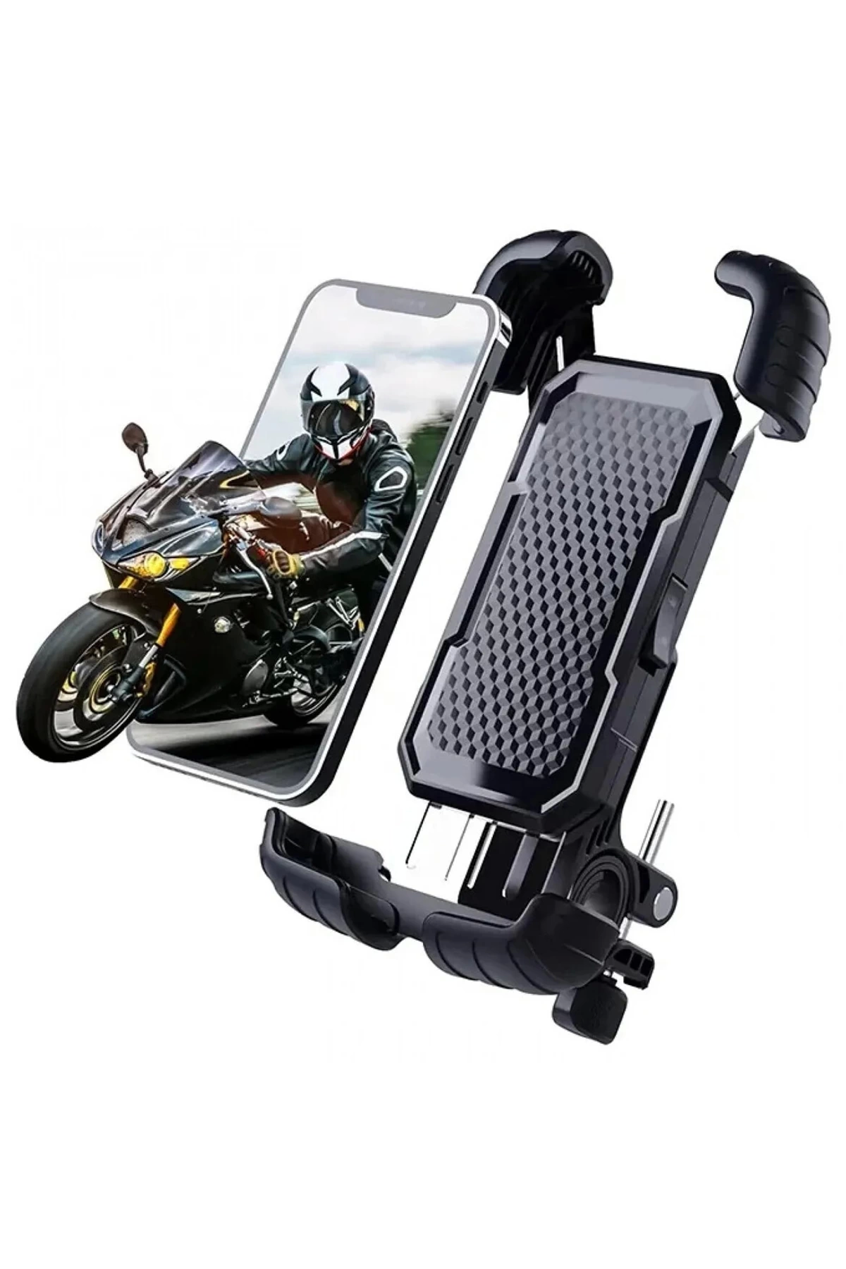 360° Derece Ayarlanabilen Gidon Bağlantılı Bisiklet Motosiklet İçin Abs 4-7.8″ İnç Telefon Tutucu - Lisinya 360° Derece Ayarlanabilen Gidon Bağlantılı Bisiklet Motosiklet İçin Abs 4-7.8″ İnç Telefon Tutucu - Lisinya