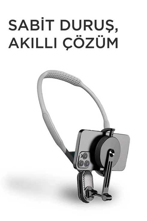 360 Derece Ayarlanabilir Boyun Askılı Manyetik Telefon Tutucu - Lisinya 360 Derece Ayarlanabilir Boyun Askılı Manyetik Telefon Tutucu - Lisinya