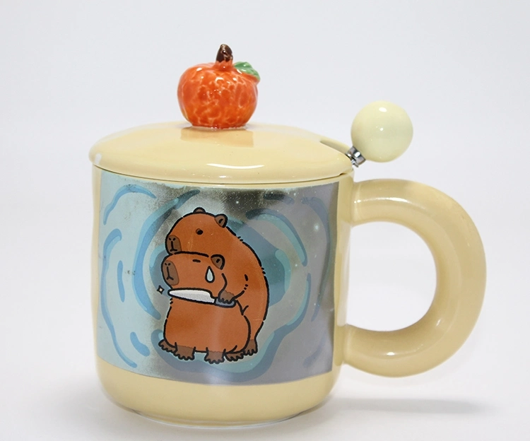 3d Capybara Desenli Porselen Kupa Bardak Alk4501 - Lisinya