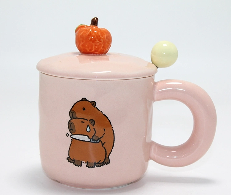 3d Capybara Desenli Porselen Kupa Bardak Alk4504 - Lisinya