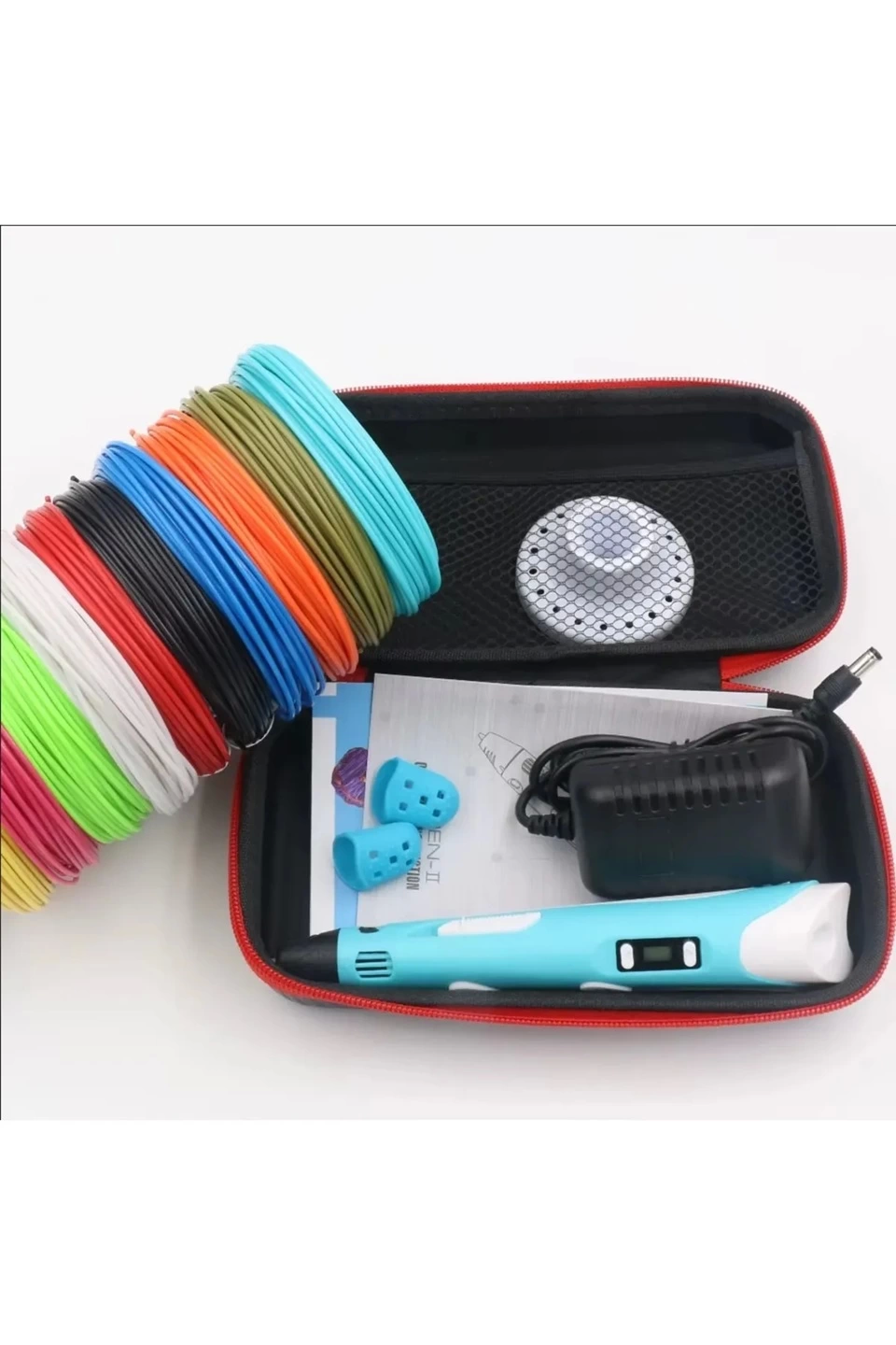 3d Pen Üç Boyutlu Yazıcı Kalem Printer (12 Adet 3 Metre Filament -36 Metre Led Ekranlı Adatörlü - Lisinya 3d Pen Üç Boyutlu Yazıcı Kalem Printer (12 Adet 3 Metre Filament -36 Metre Led Ekranlı Adatörlü - Lisinya