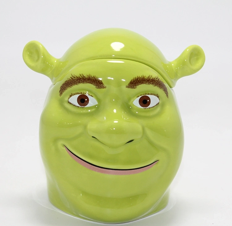 3d Shrek Tasarımı Kapaklı Kupa Bardak Alk4534 - Lisinya