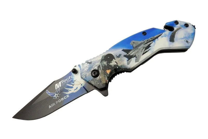 4 23 4 Air Force Kurtarma / Kamp Çakı 20cm - Yarı Otomatik, Kemerlikli, Cam Kırma Ve İp Kesme Aparatlı - Lisinya 4 23 4 Air Force Kurtarma / Kamp Çakı 20cm - Yarı Otomatik, Kemerlikli, Cam Kırma Ve İp Kesme Aparatlı - Lisinya