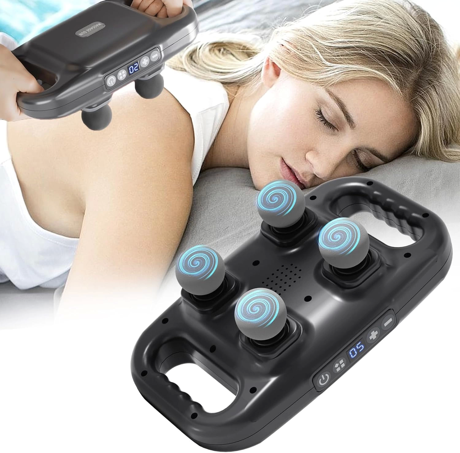 4 Başlıklı Masaj Sı - Ergonomik Derin Doku Sırt Ve Boyun Masaj Aleti Ağrı Ve Sızı Giderici - Lisinya 4 Başlıklı Masaj Sı - Ergonomik Derin Doku Sırt Ve Boyun Masaj Aleti Ağrı Ve Sızı Giderici - Lisinya