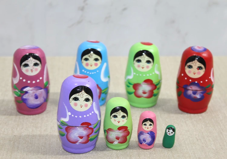 4'lü Ahşap Matruşka Alk3814 - Lisinya