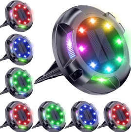 4'lü Solar Panelli Kazıklı Zemin Solar Ledi 8+4 Led Rgb - Lisinya