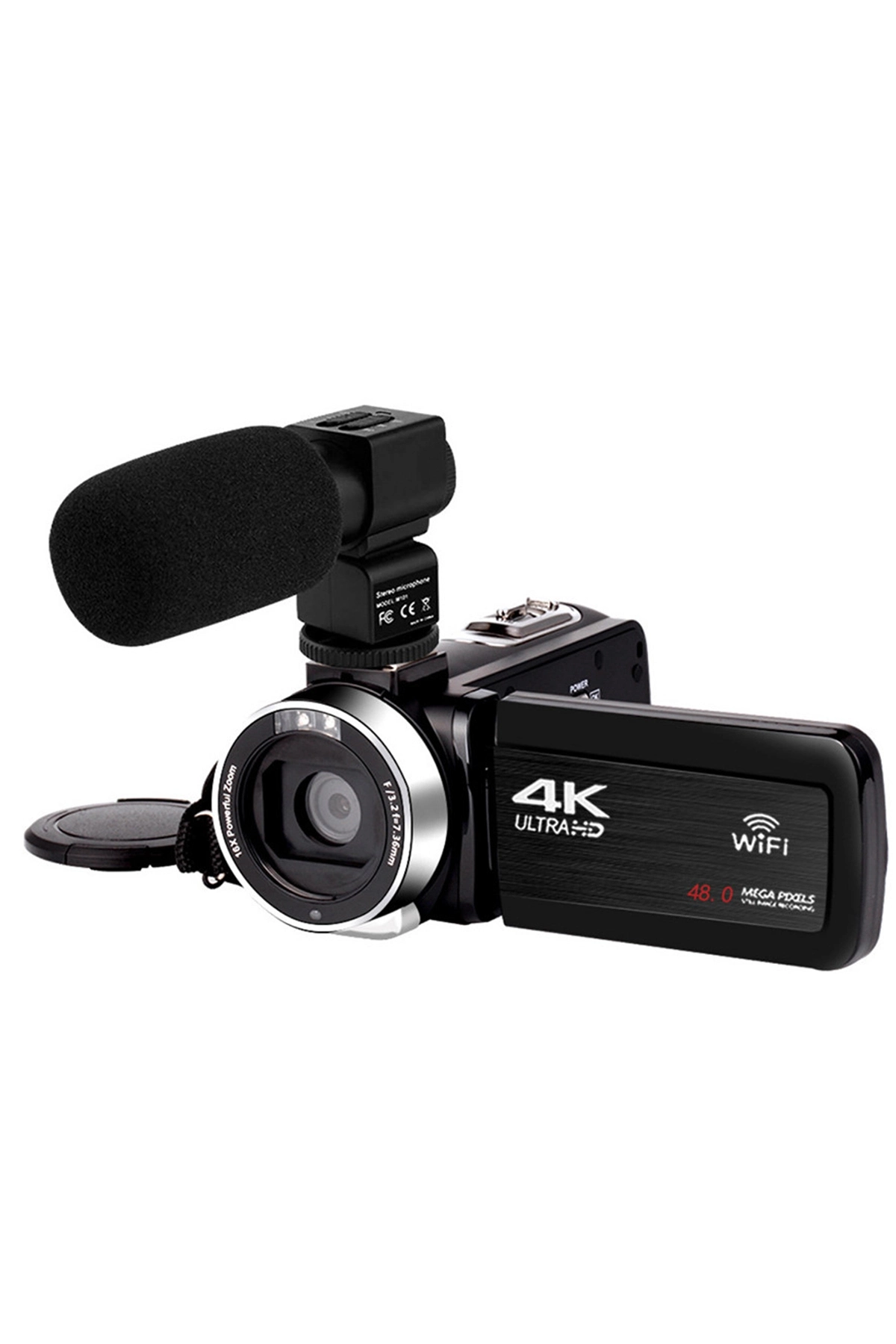 4k Vlog Dijital Video Kamera Kablosuz 48mp 16x Kaydedici Fotoğrafçılık 3.0’’ıps Dokunmatik Ekran Mikrofon Çift Batarya - Lisinya 4k Vlog Dijital Video Kamera Kablosuz 48mp 16x Kaydedici Fotoğrafçılık 3.0’’ıps Dokunmatik Ekran Mikrofon Çift Batarya - Lisinya