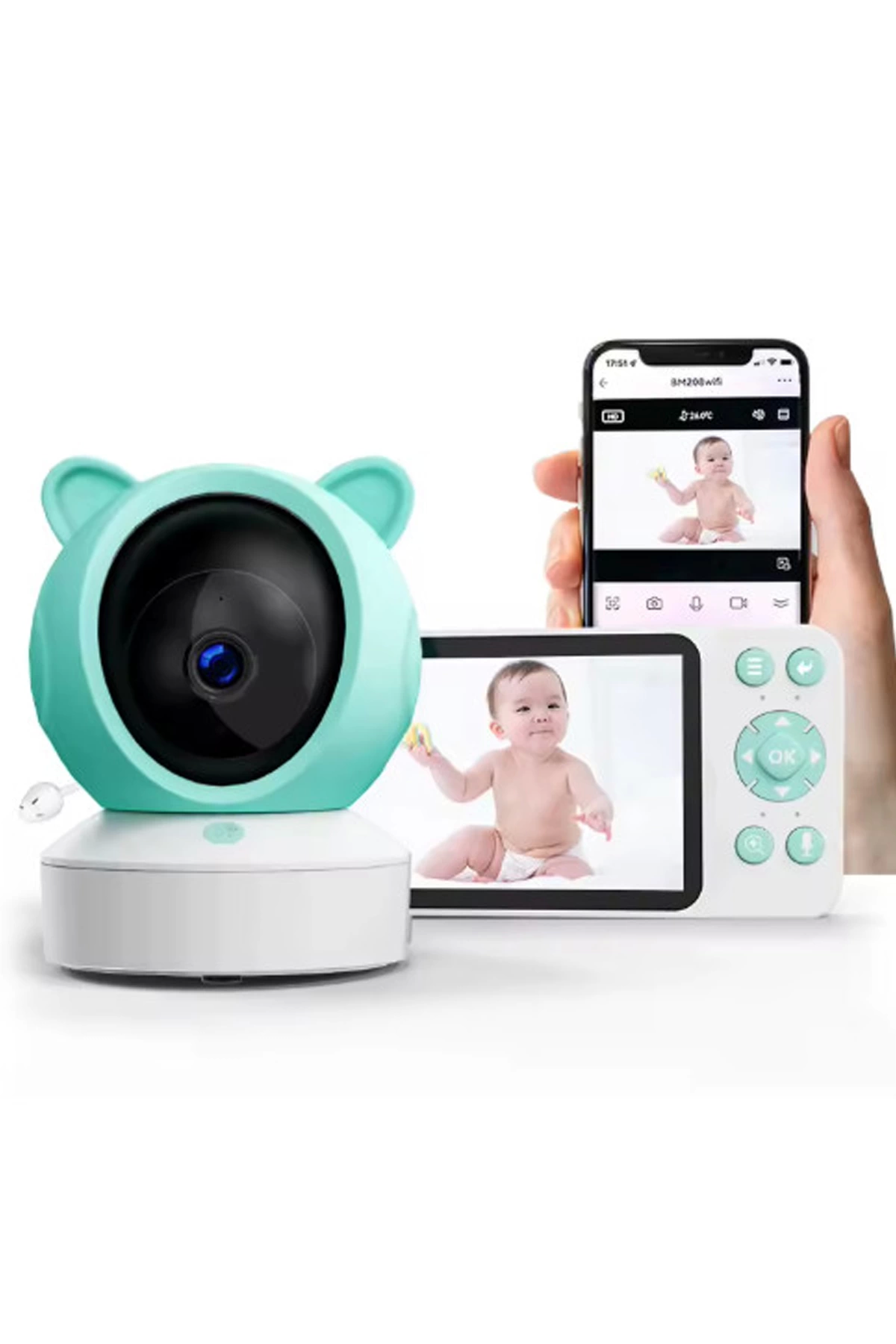 5 Inc Ekran Bebek Kamerası Monitörlü Konuşma Özellikli Işıklı Gece Görüslü Kamera - Lisinya 5 Inc Ekran Bebek Kamerası Monitörlü Konuşma Özellikli Işıklı Gece Görüslü Kamera - Lisinya