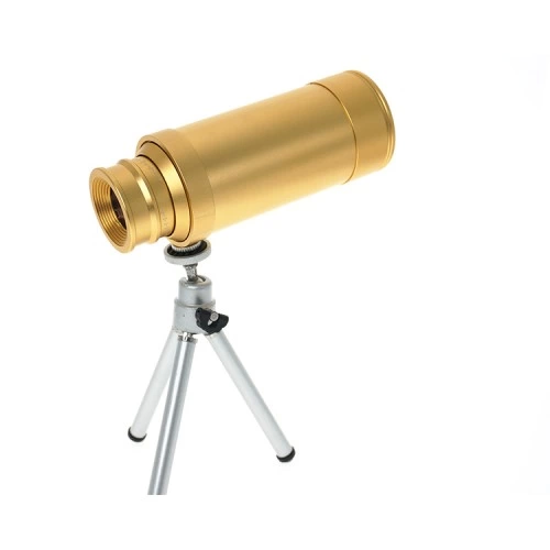 50x50 Panda Metal Gövde Tek Gözle Büyük Mercek Korsan Dürbün Gold - Lisinya