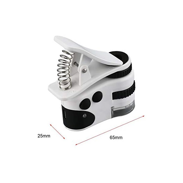 60x Mini Cep Telefonu Için Mandallı Mikroskop Uv Ledli Büyüteç Model Al2431 - Lisinya 60x Mini Cep Telefonu Için Mandallı Mikroskop Uv Ledli Büyüteç Model Al2431 - Lisinya