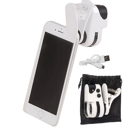 60x Mini Cep Telefonu Için Mandallı Mikroskop Uv Ledli Büyüteç Model Al2431 - Lisinya 60x Mini Cep Telefonu Için Mandallı Mikroskop Uv Ledli Büyüteç Model Al2431 - Lisinya