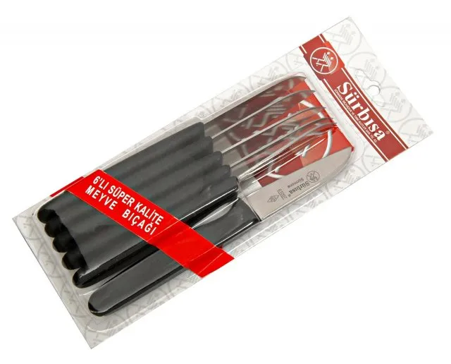 61007 - Sürmene Meyve Bıçağı 7,5 Cm 6 Lı - Lisinya