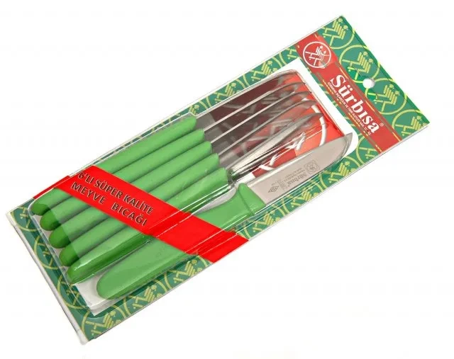 61007 - Sürmene Meyve Bıçağı 7,5 Cm 6 Lı - Lisinya