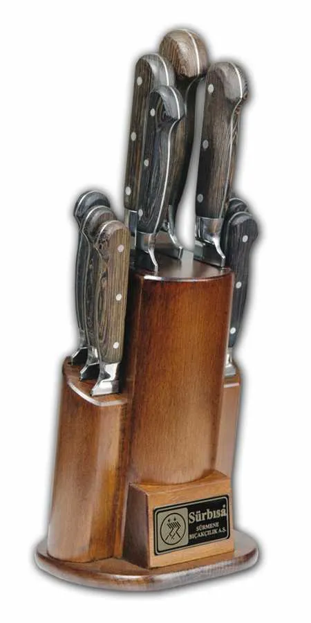 61504ym - Sürmene Yöresel Mutfak Bıçağı Seti - 10 Lu Set - Lisinya
