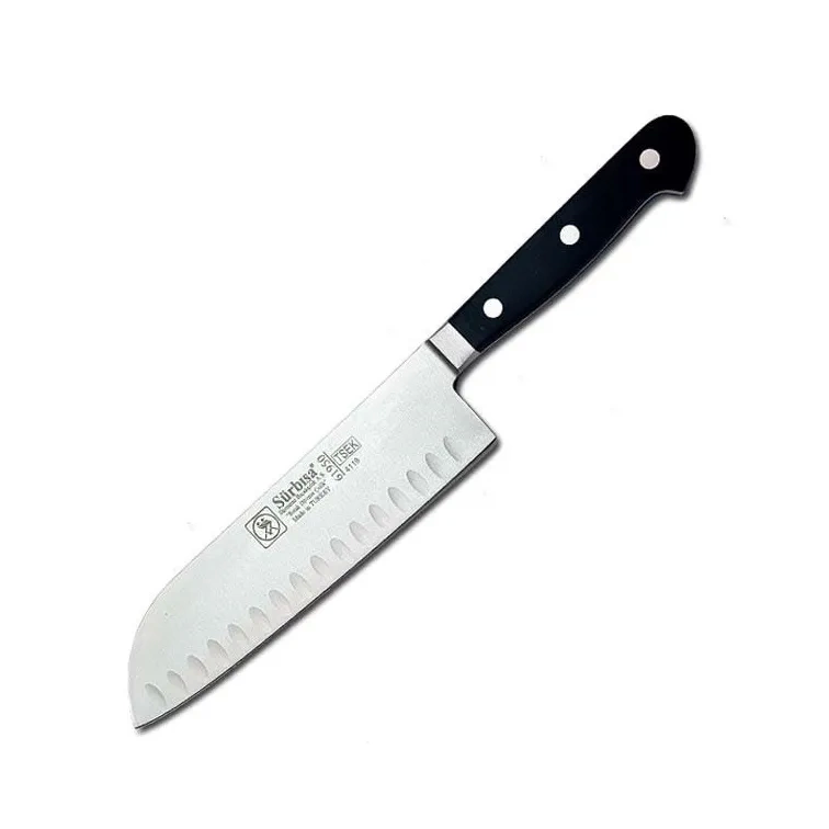 61950 - Sıcak Dövme Oluklu Santoku Şef Bıçağı 18 Cm - Lisinya