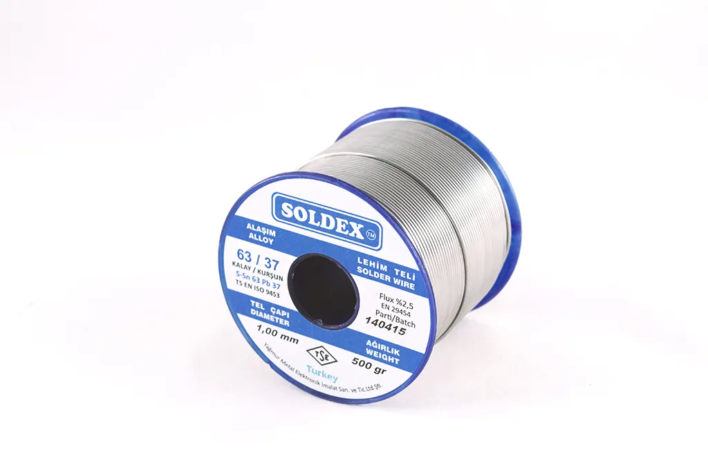 63-37 Lehim Teli 200 Gr 1 Mm, Sn:63 - Pb:37 - Lisinya