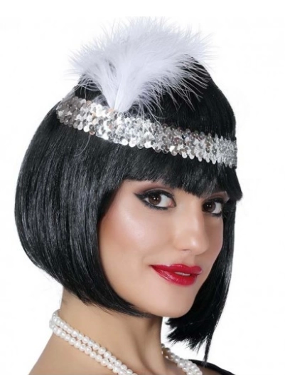 7039ler 8039ler Ve 9039lar Temalı Gümüş Renk Çarliston Saç Bandı - Lisinya