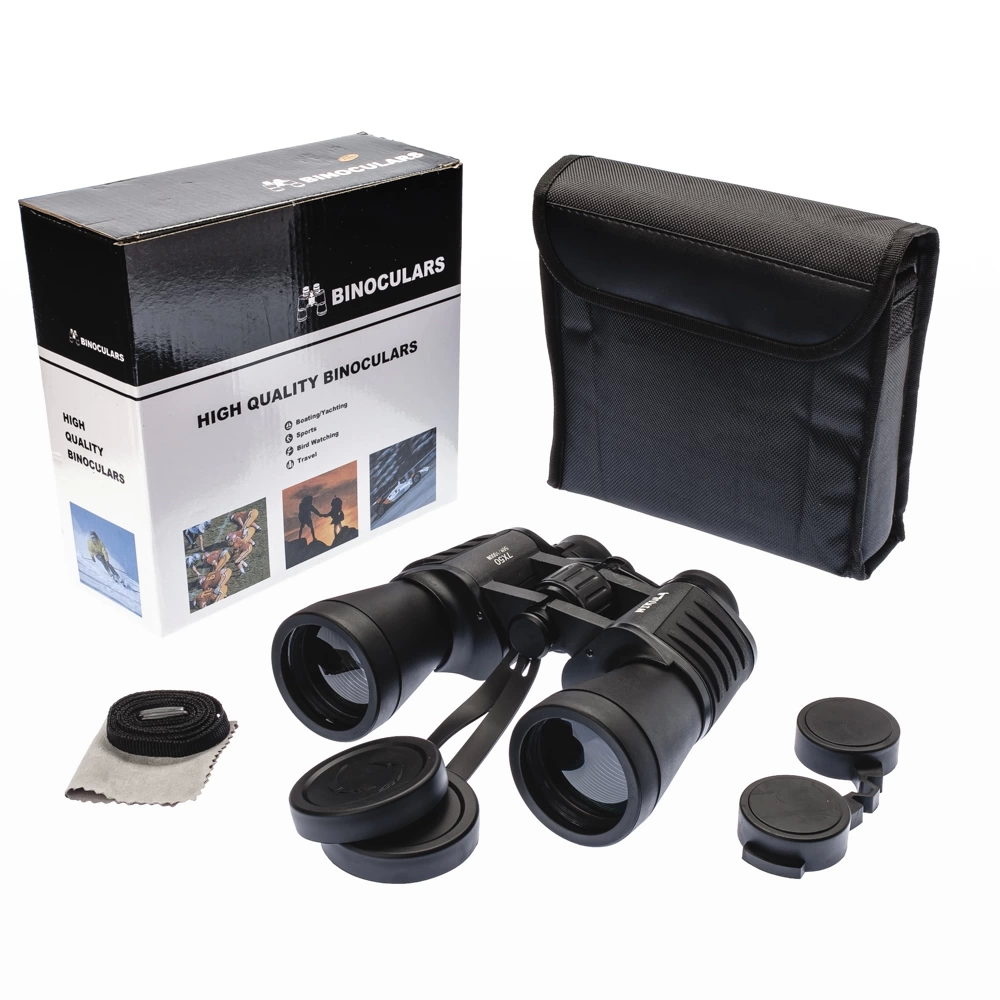 7x50 – Geniş Ön Mercekli Profesyonel El Dürbünü – 1000m/56m – Siyah V1 - Lisinya