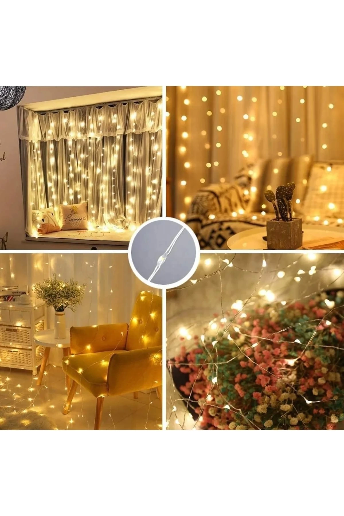 8 Fonksiyonlu Peri Perde Led Uzaktan Kumandalı Günışığı Perde Peri Led (3 Mt X 3 Mt) - Lisinya 8 Fonksiyonlu Peri Perde Led Uzaktan Kumandalı Günışığı Perde Peri Led (3 Mt X 3 Mt) - Lisinya