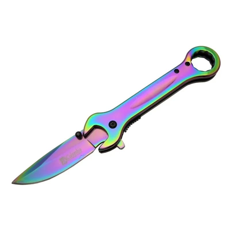 8000a Anahtar Görünümlü Renkli Kamp Çakı 19 Cm - Otomatik, Metal Sap - Lisinya 8000a Anahtar Görünümlü Renkli Kamp Çakı 19 Cm - Otomatik, Metal Sap - Lisinya