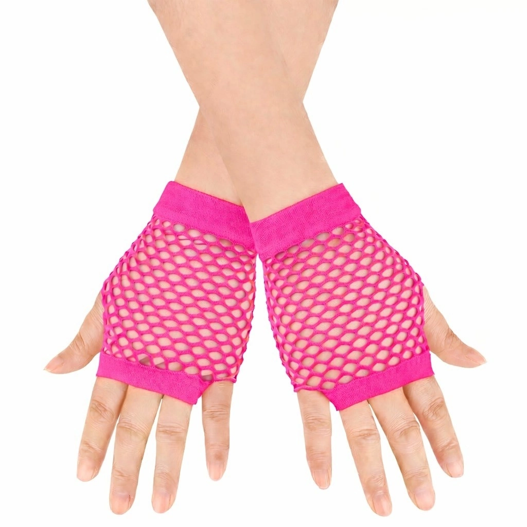 80’ler 90’lar Retro Neon Fuşya Şeker Pembesi File Parmaksız Kısa Eldiven 11 Cm - Lisinya 80’ler 90’lar Retro Neon Fuşya Şeker Pembesi File Parmaksız Kısa Eldiven 11 Cm - Lisinya