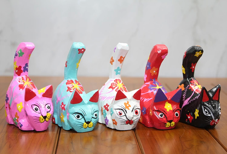 Ahşap 5'li Kedi Seti Polos:11 - Lisinya